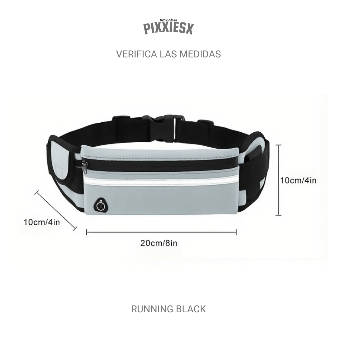 PIXXIESX RIÑONERA RUNNING BLACK ELRAYO