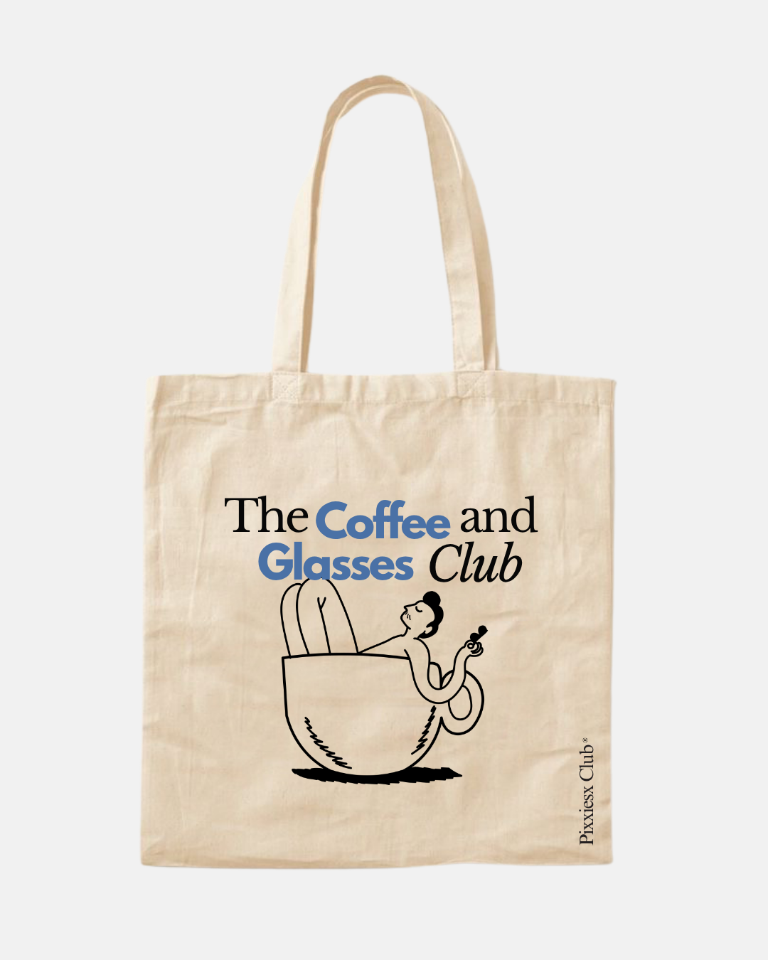 TOTE BAG COFFEE & GLASSES CLUB PIXXIESX