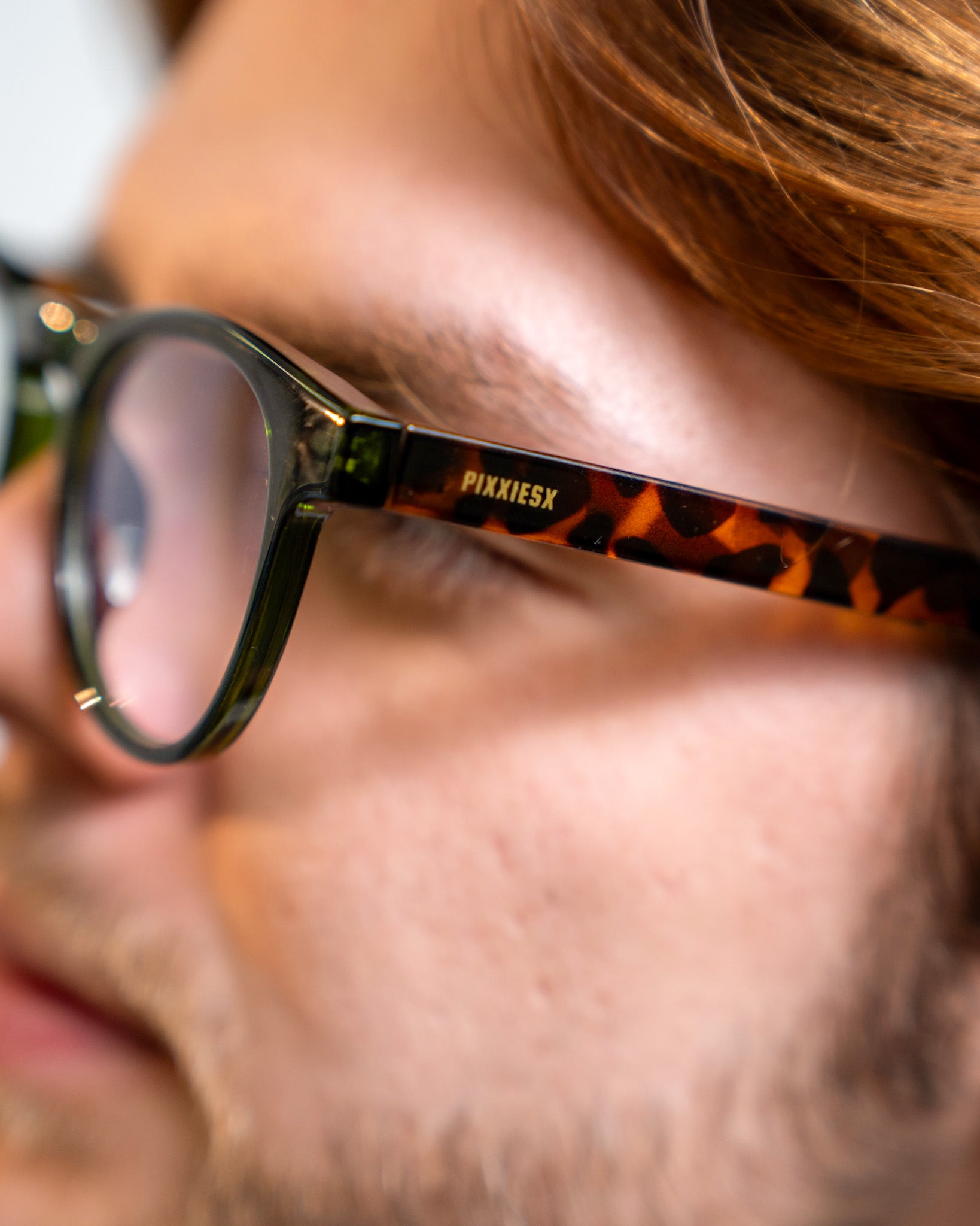 PIXXIESX SQUERD LEOPARD GREEN BLUE LIGHT PIXXIESX SUNGLASSES