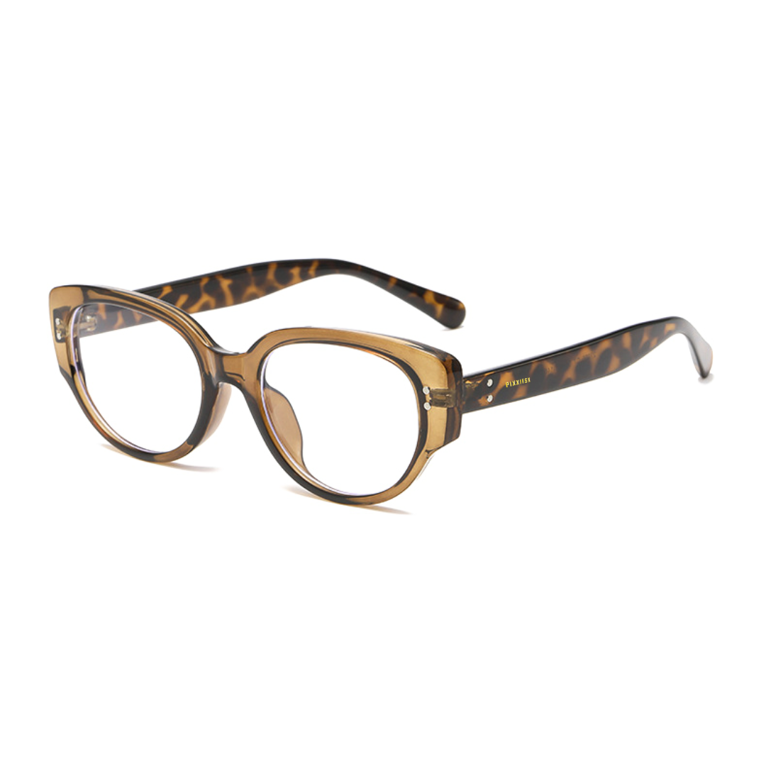 PIXXIESX CAT LEOPARD BROWN BLUE LIGHT ELRAYO