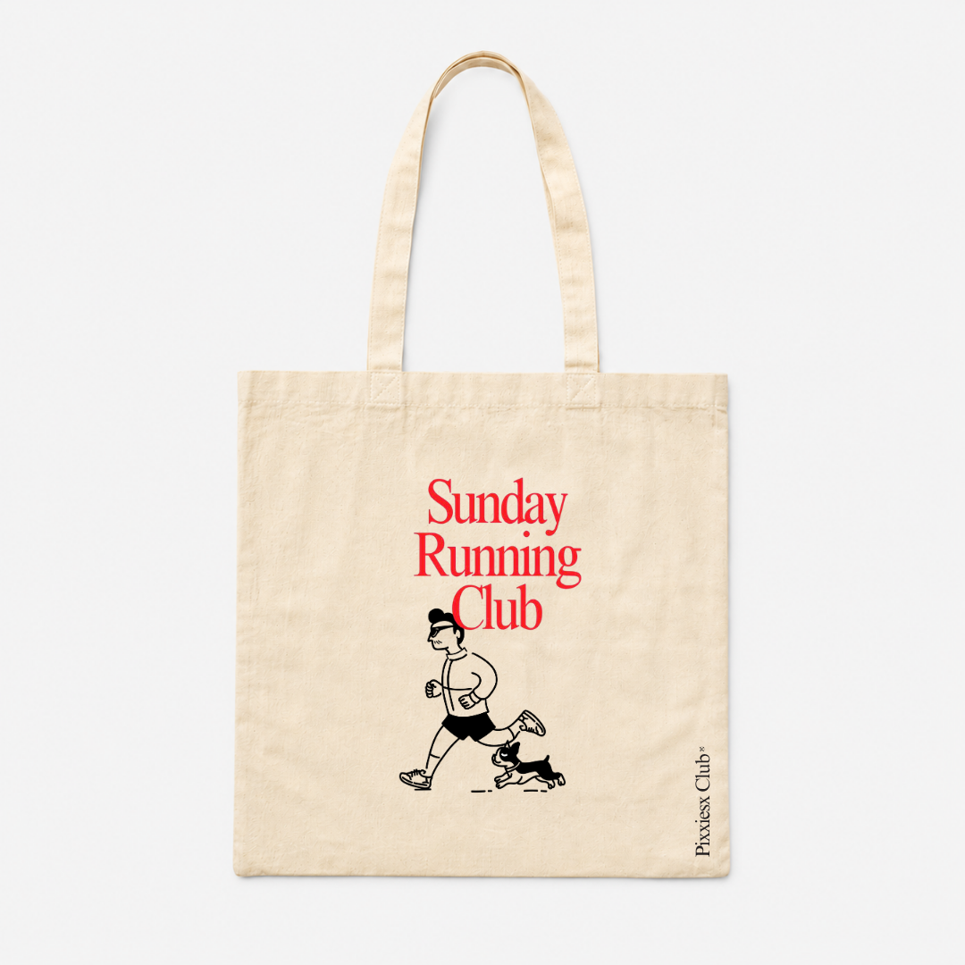 TOTE BAG SUNDAY RUNNING CLUB PIXXIESX SUNGLASSES