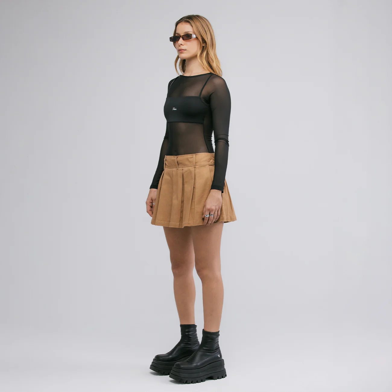 Bandeau Mesh Bodysuit - Black