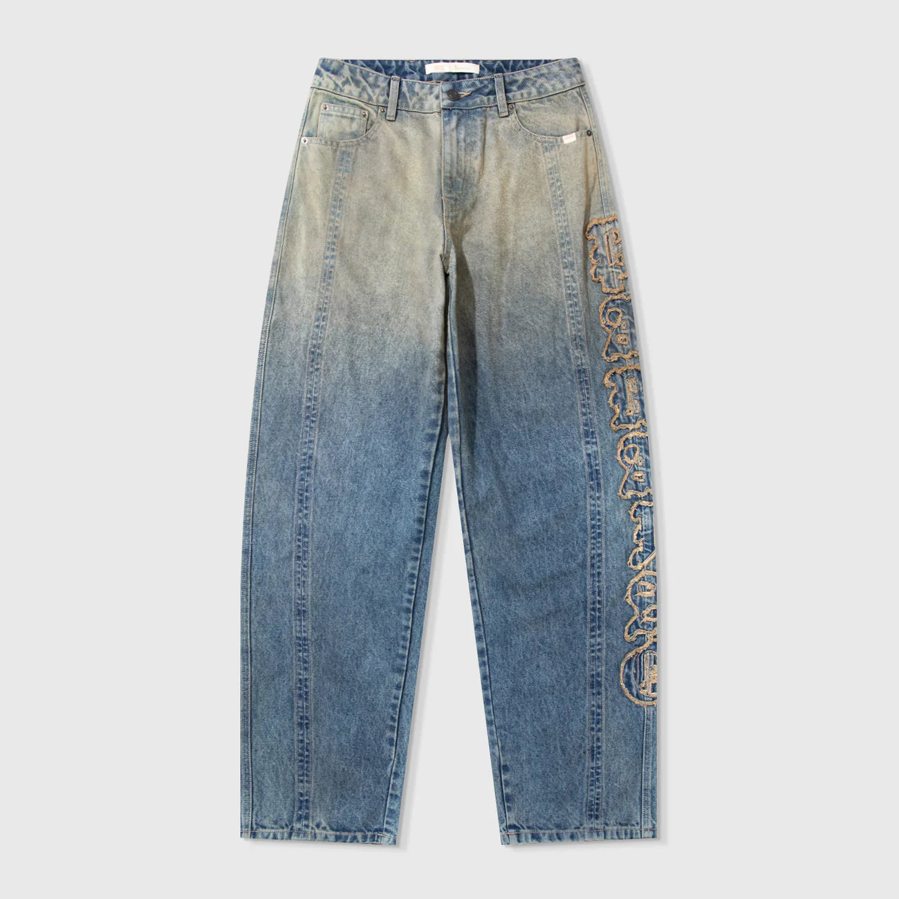 Barrel Denim Pants - Washed Blue
