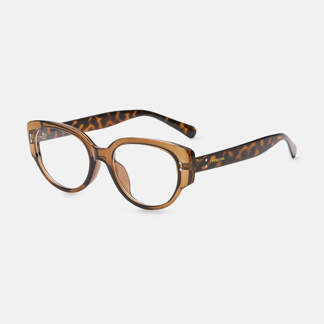 PIXXIESX CAT LEOPARD BROWN BLUE LIGHT ELRAYO