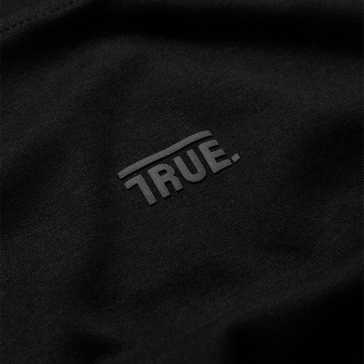 Camiseta Clásica Logo Negro - Negra TRUE