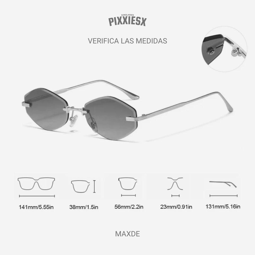 PIXXIESX MAXDE GRAY GOLD ROSE PIXXIESX SUNGLASSES