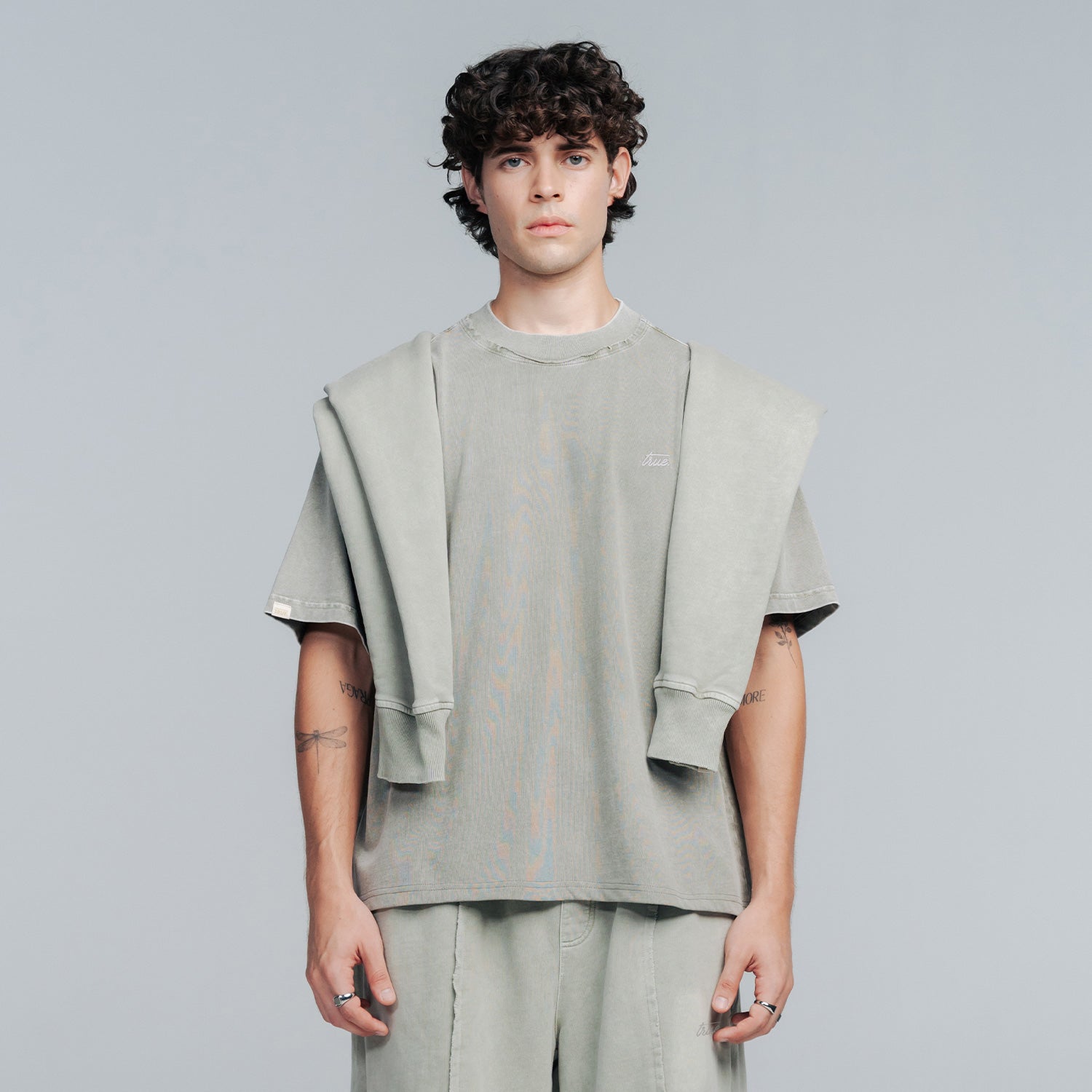 Core Boxy Tee - Light Gray