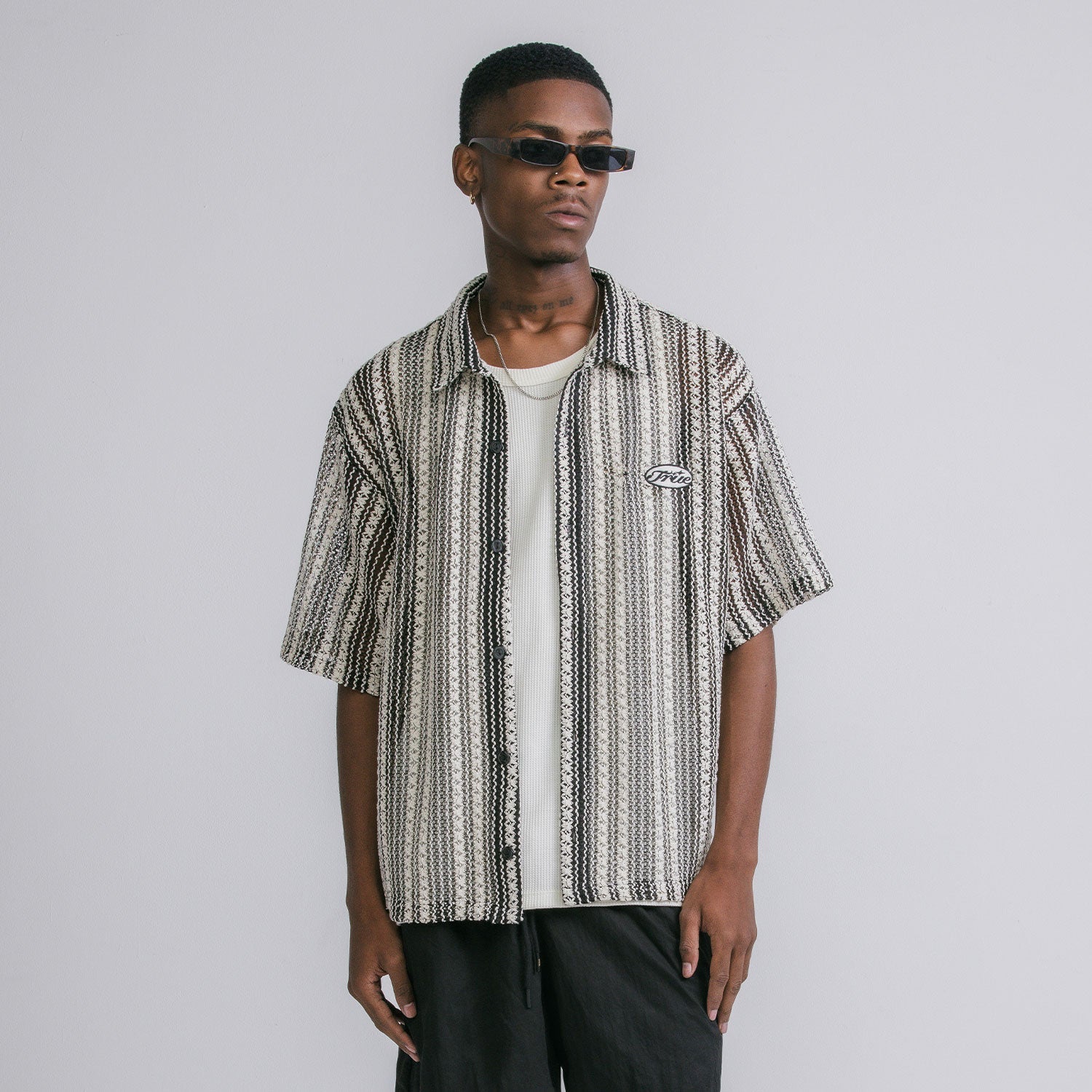 Crochet Pattern Boxy Shirt - Black TRUE