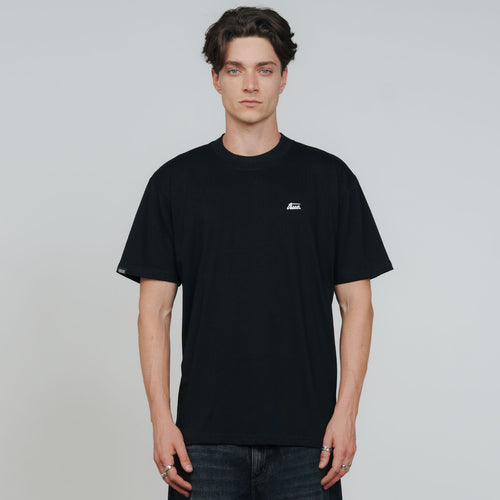 Cursive Logo T-Shirt - Black TRUE