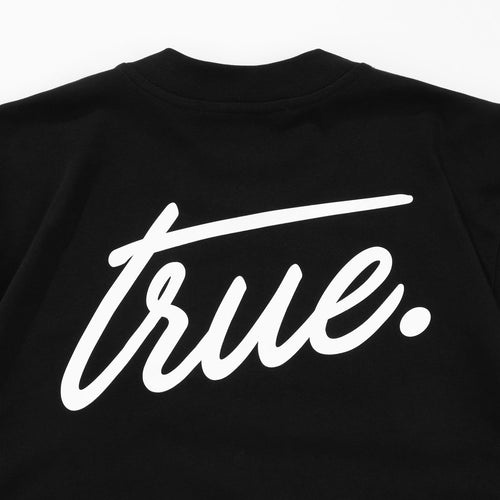 Cursive Logo T-Shirt - Black TRUE