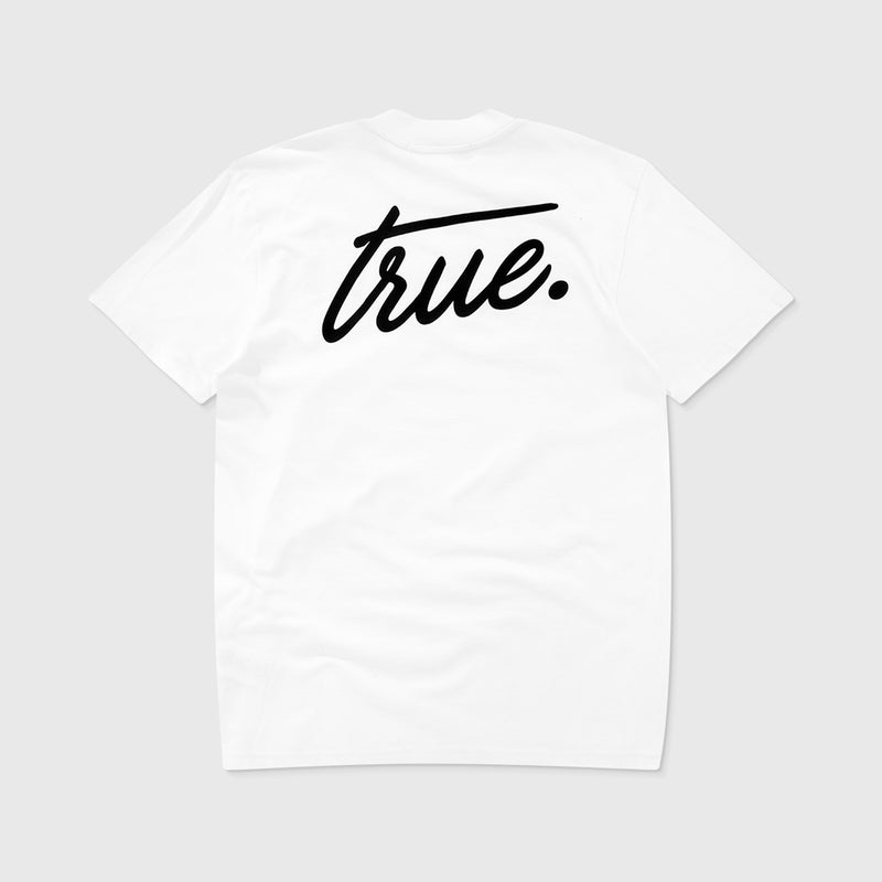 Cursive Logo T-Shirt - White L TRUE