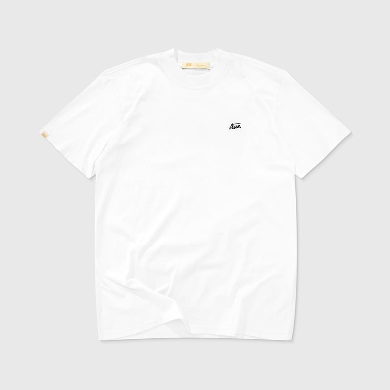 Cursive Logo T-Shirt - White L TRUE