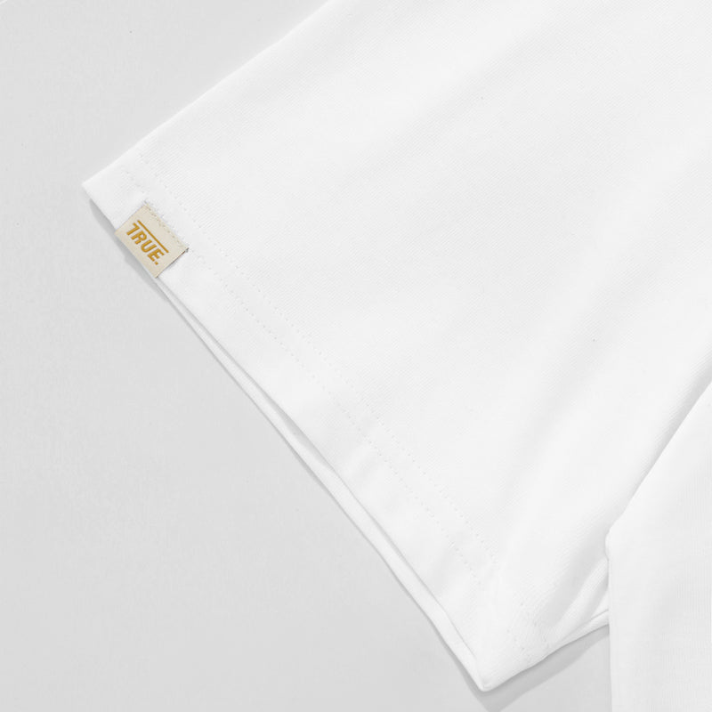 Cursive Logo T-Shirt - White L TRUE