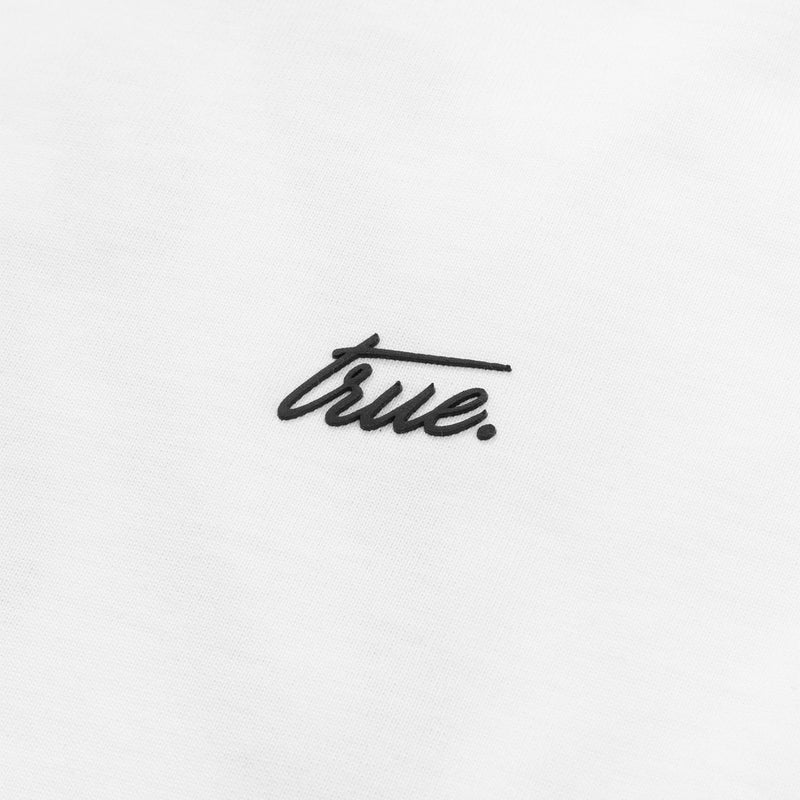 Cursive Logo T-Shirt - White L TRUE