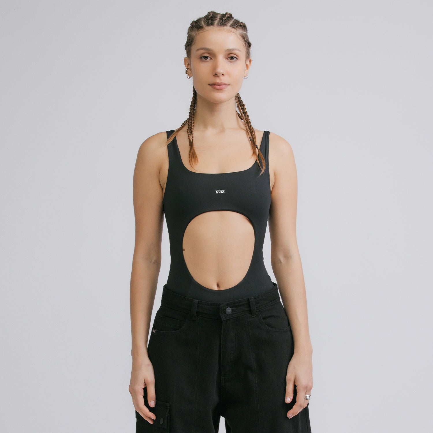 Cut-Out Bodysuit - Black