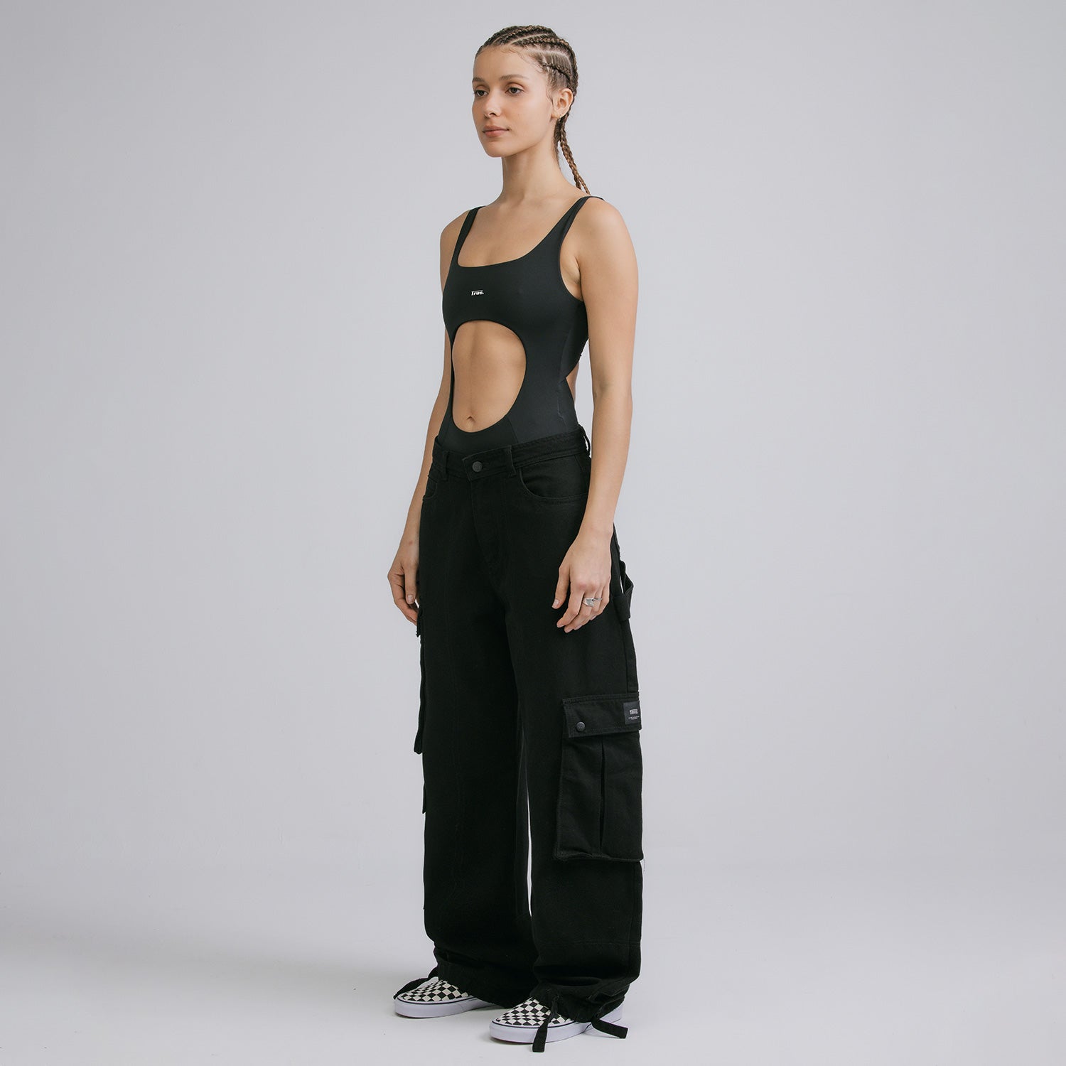 Cut-Out Bodysuit - Black