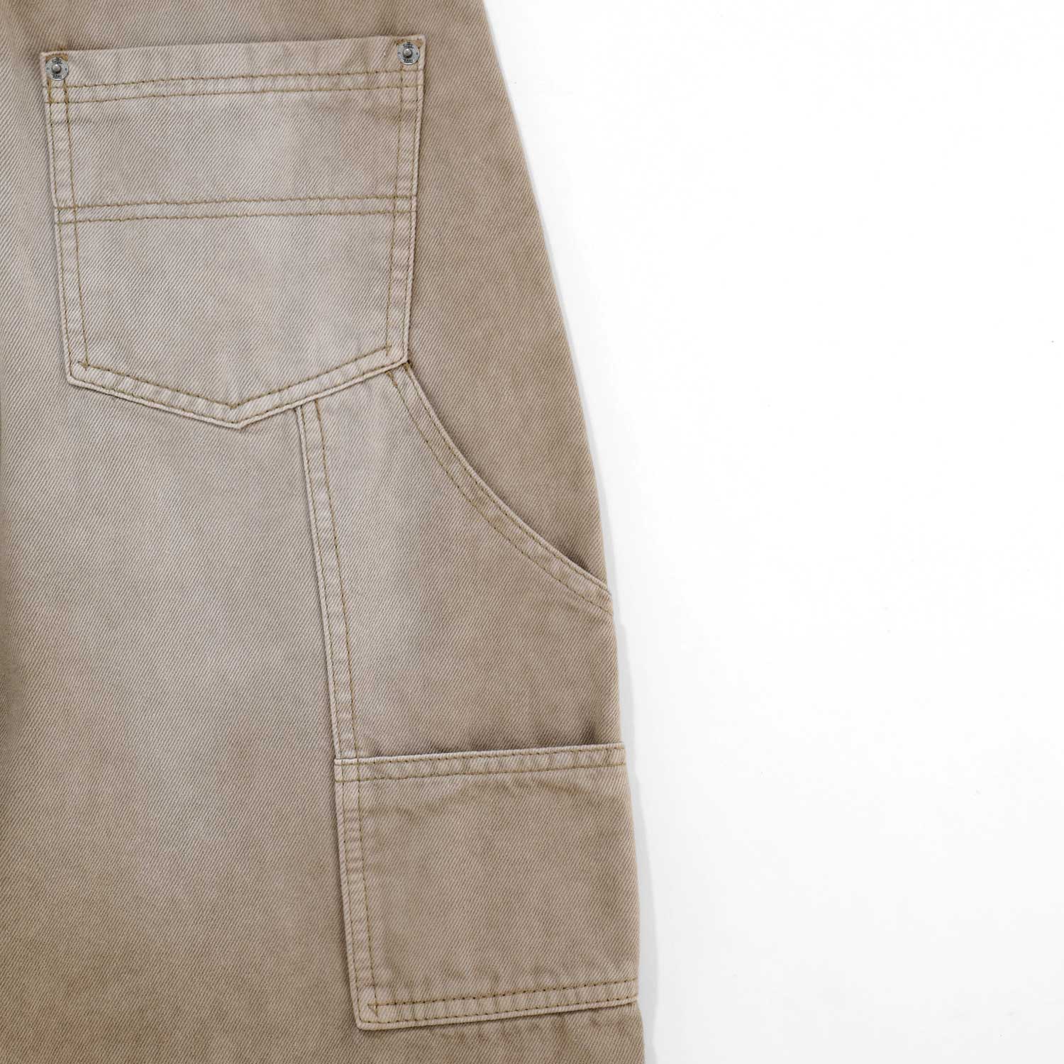 Dirty-Wash Mid-Rise Pants - Sand