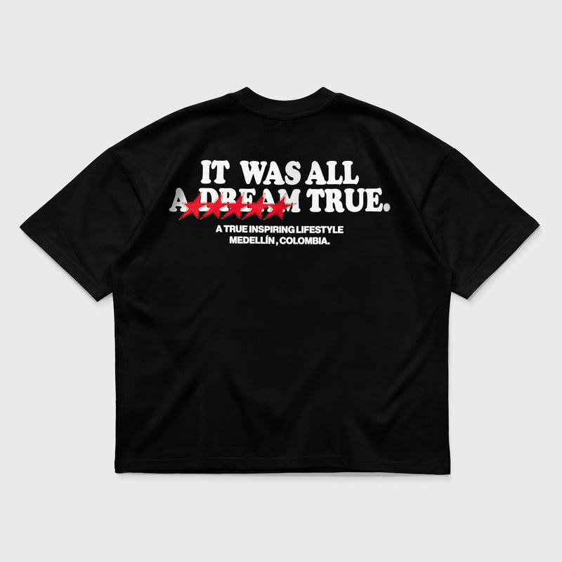 Dream True Boxy T-Shirt - Black TRUE