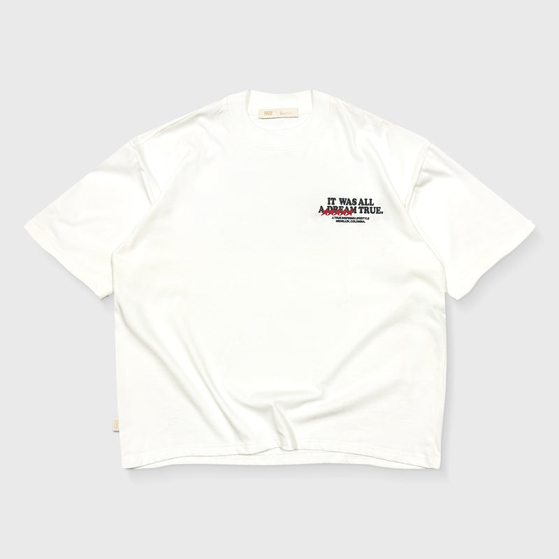 Dream True Boxy T-Shirt - Cream TRUE