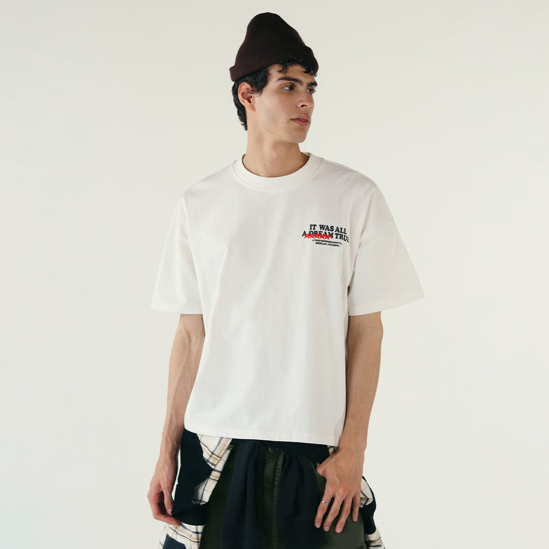 Dream True Boxy T-Shirt - Cream TRUE
