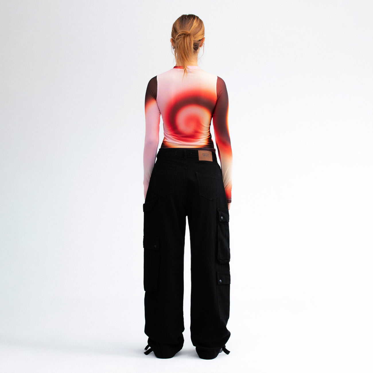 Gradient Mesh LS Tee - Pink TRUE