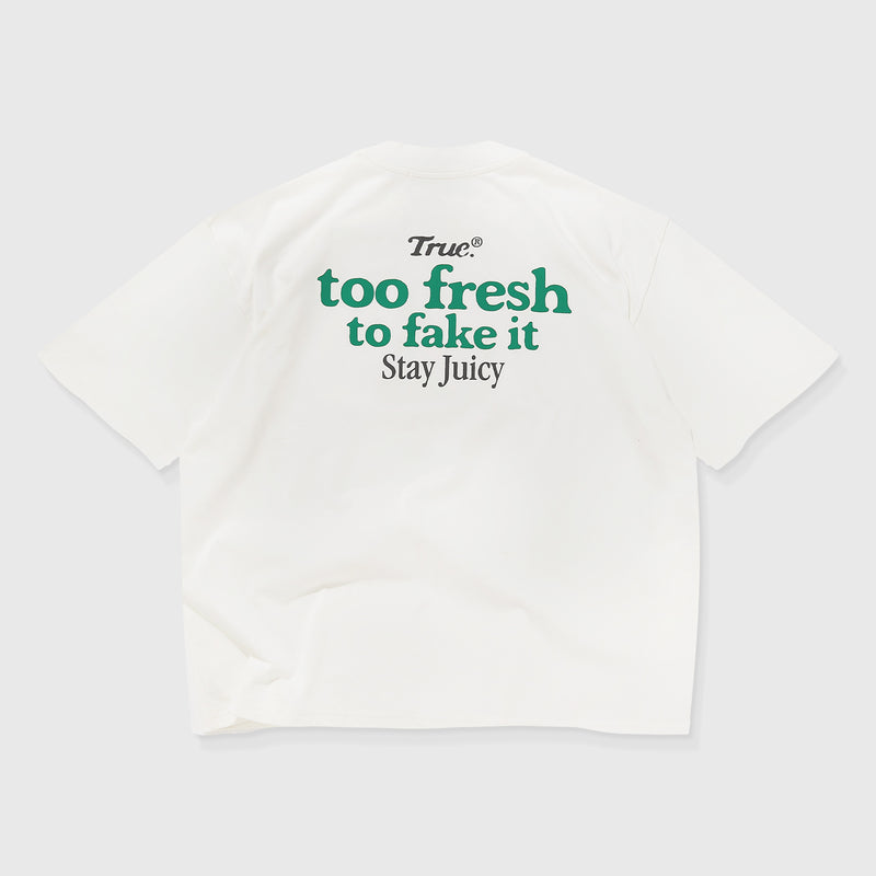 Juicy Boxy Tee - Cream TRUE