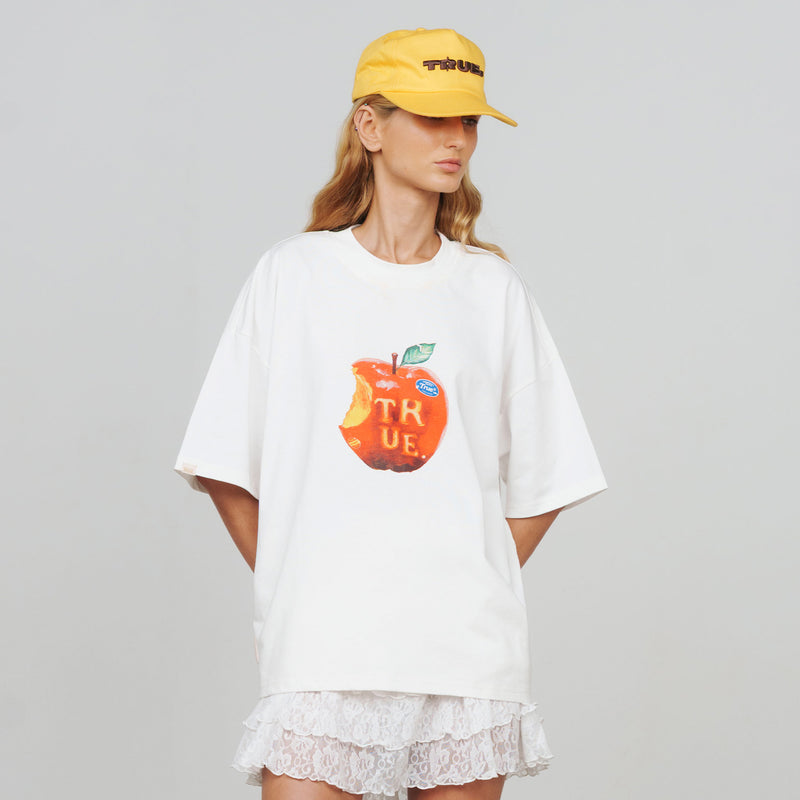 Juicy Boxy Tee - Cream TRUE