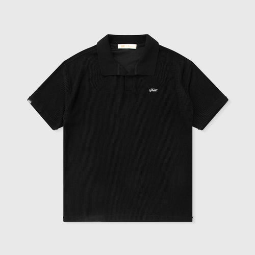 Knit Resort Polo - Black TRUE
