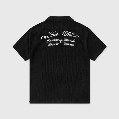 Knit Resort Polo - Black TRUE