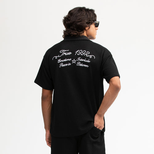 Knit Resort Polo - Black TRUE