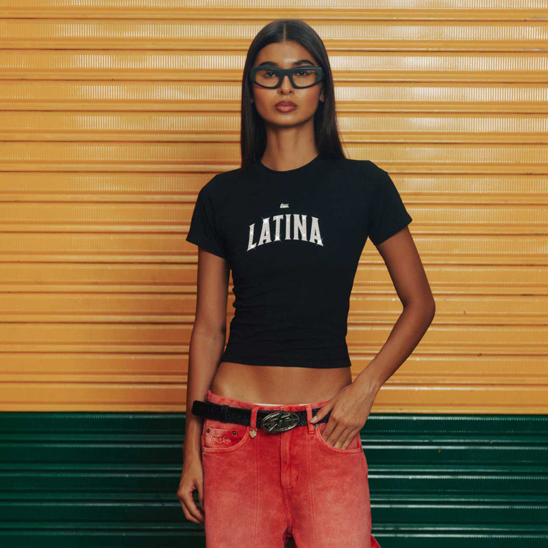 Latina Baby Tee - Black