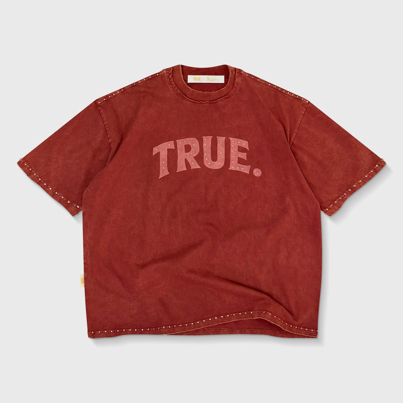 Latino Vintage Boxy Tee - Burgundy