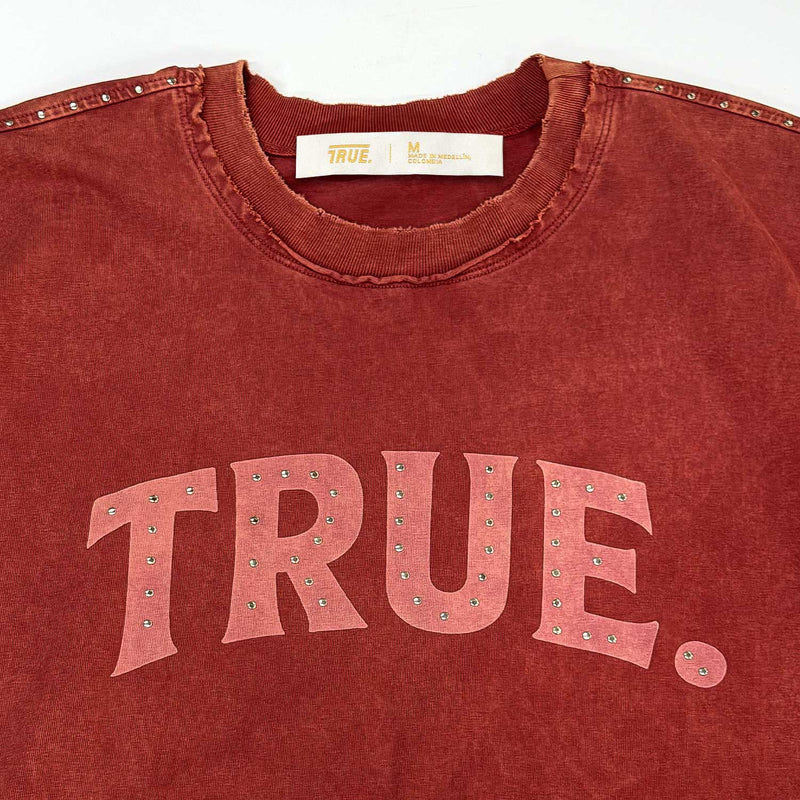 Latino Vintage Boxy Tee - Burgundy