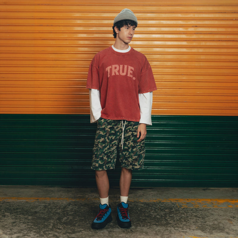 Latino Vintage Boxy Tee - Burgundy