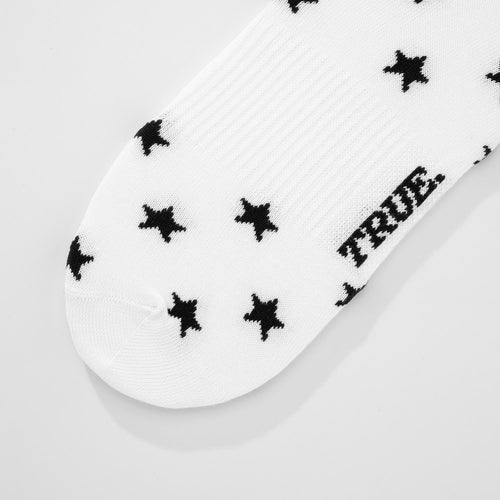 Black Stars Socks - White TRUE