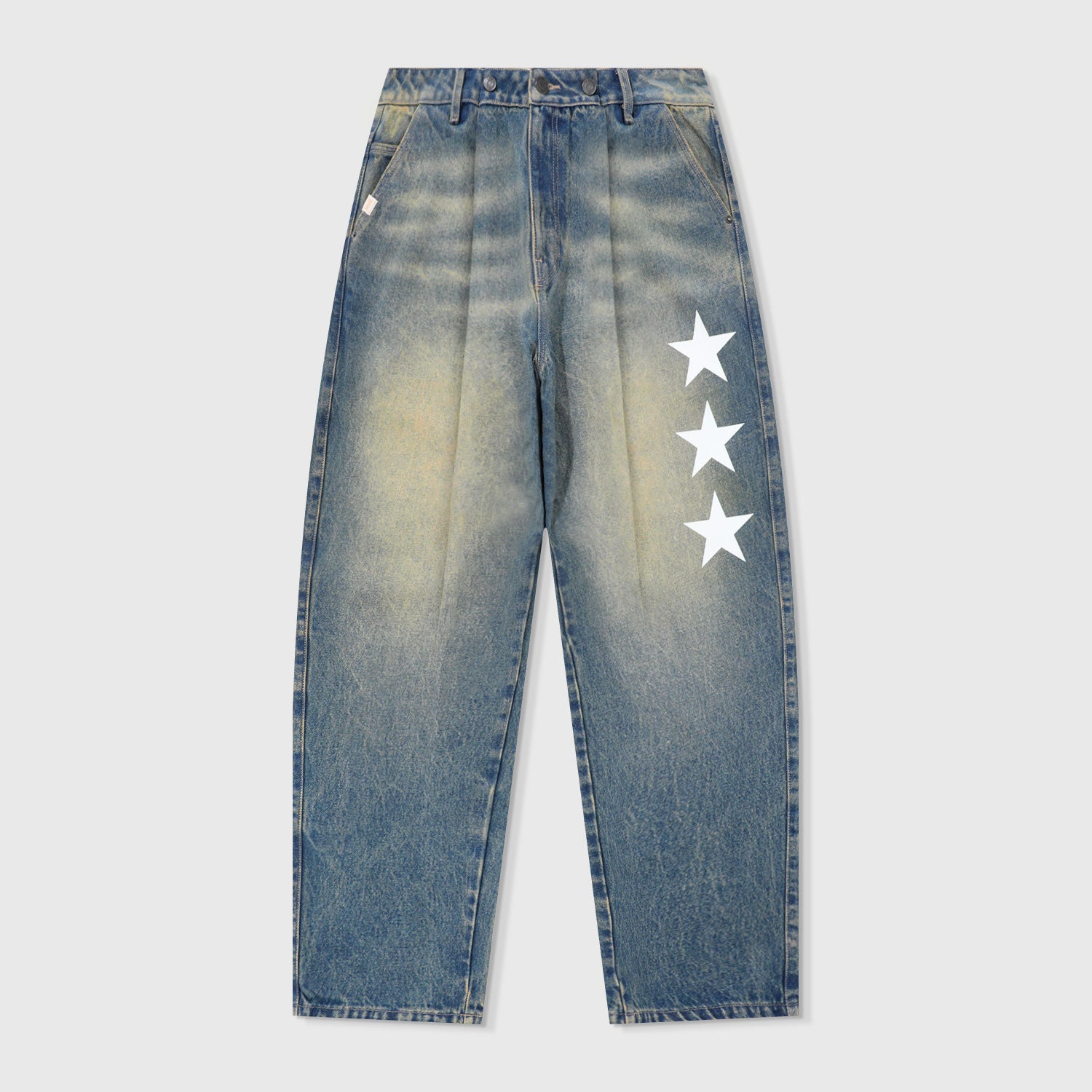 Lounge Printed Denim Pants - Blue TRUE