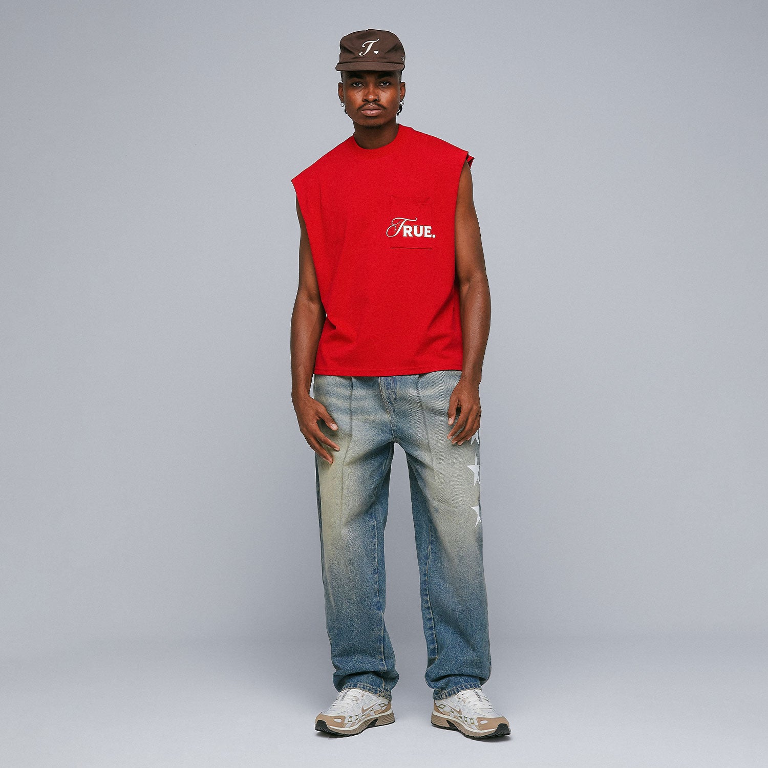 Lounge Printed Denim Pants - Blue TRUE