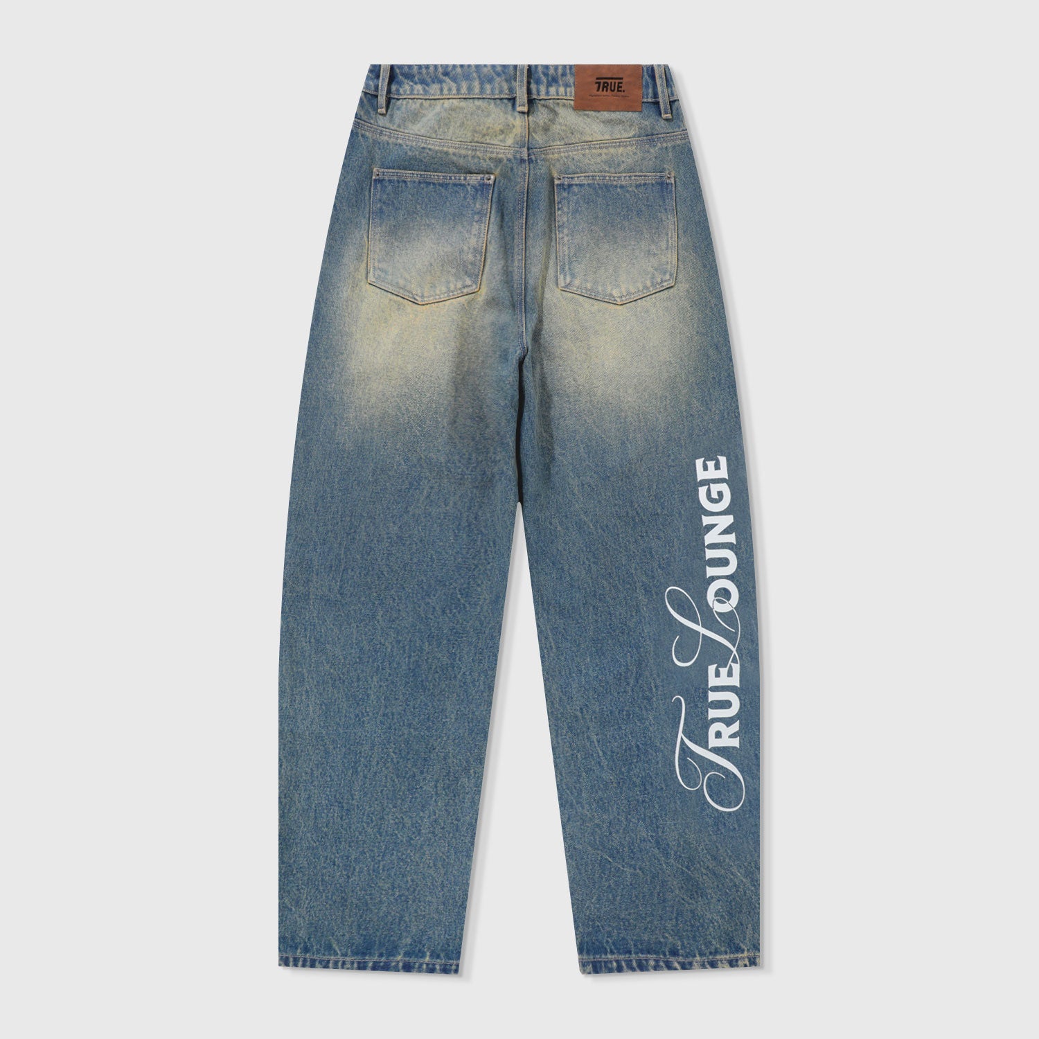 Lounge Printed Denim Pants - Blue TRUE