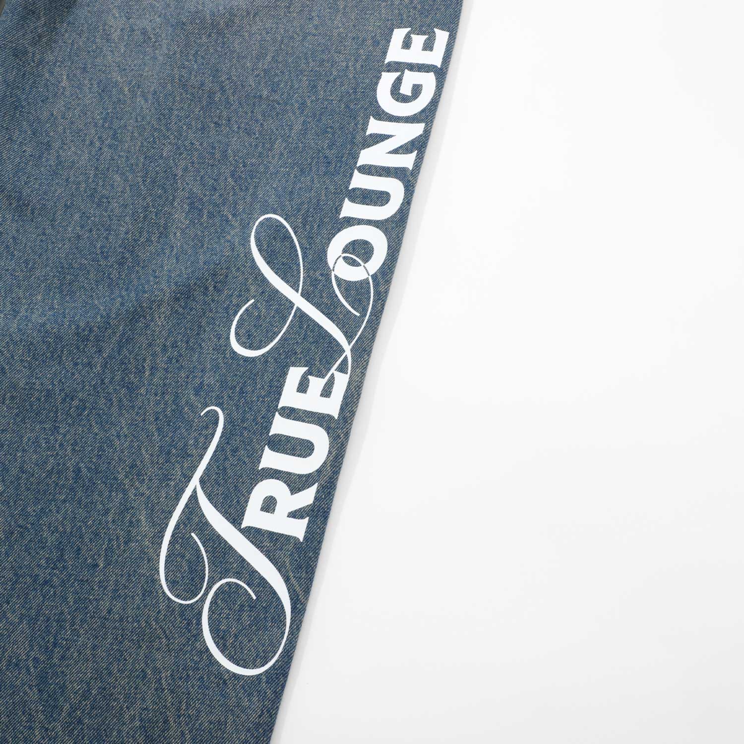 Lounge Printed Denim Pants - Blue TRUE