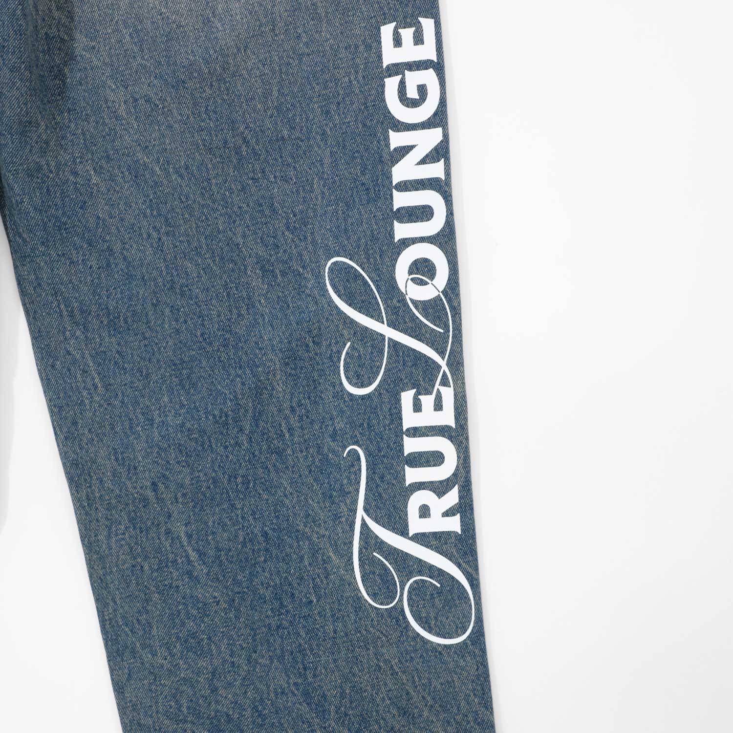 Lounge Printed Denim Pants - Blue TRUE