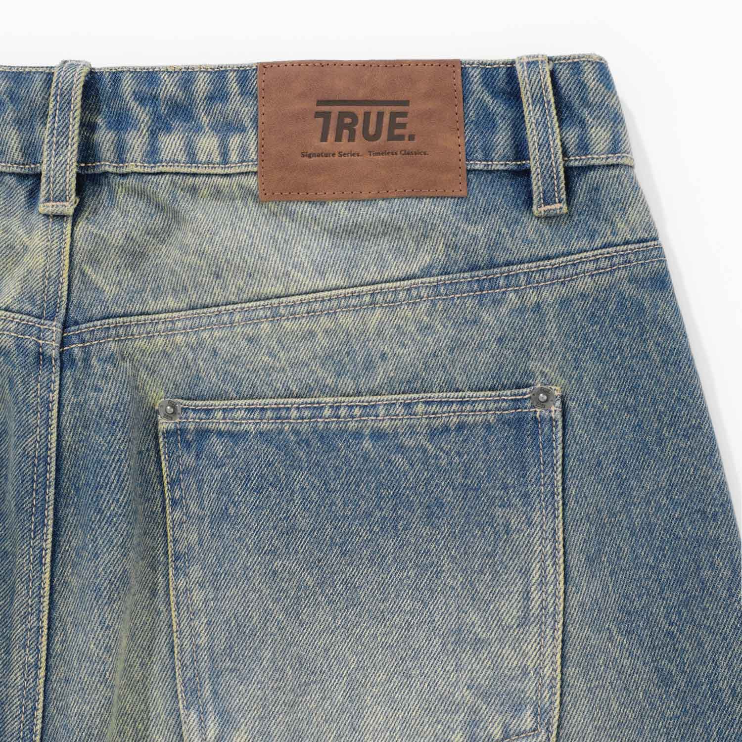 Lounge Printed Denim Pants - Blue TRUE