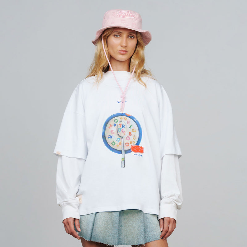 My Cereal Boxy Tee - White Precio habitual