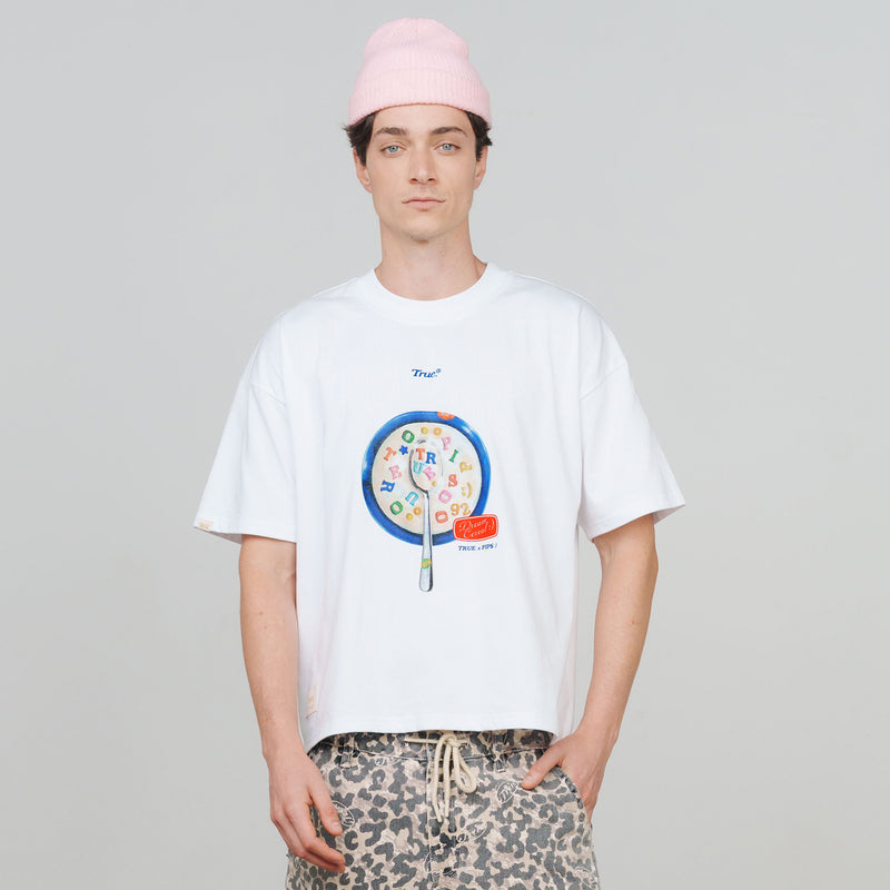 My Cereal Boxy Tee - White Precio habitual