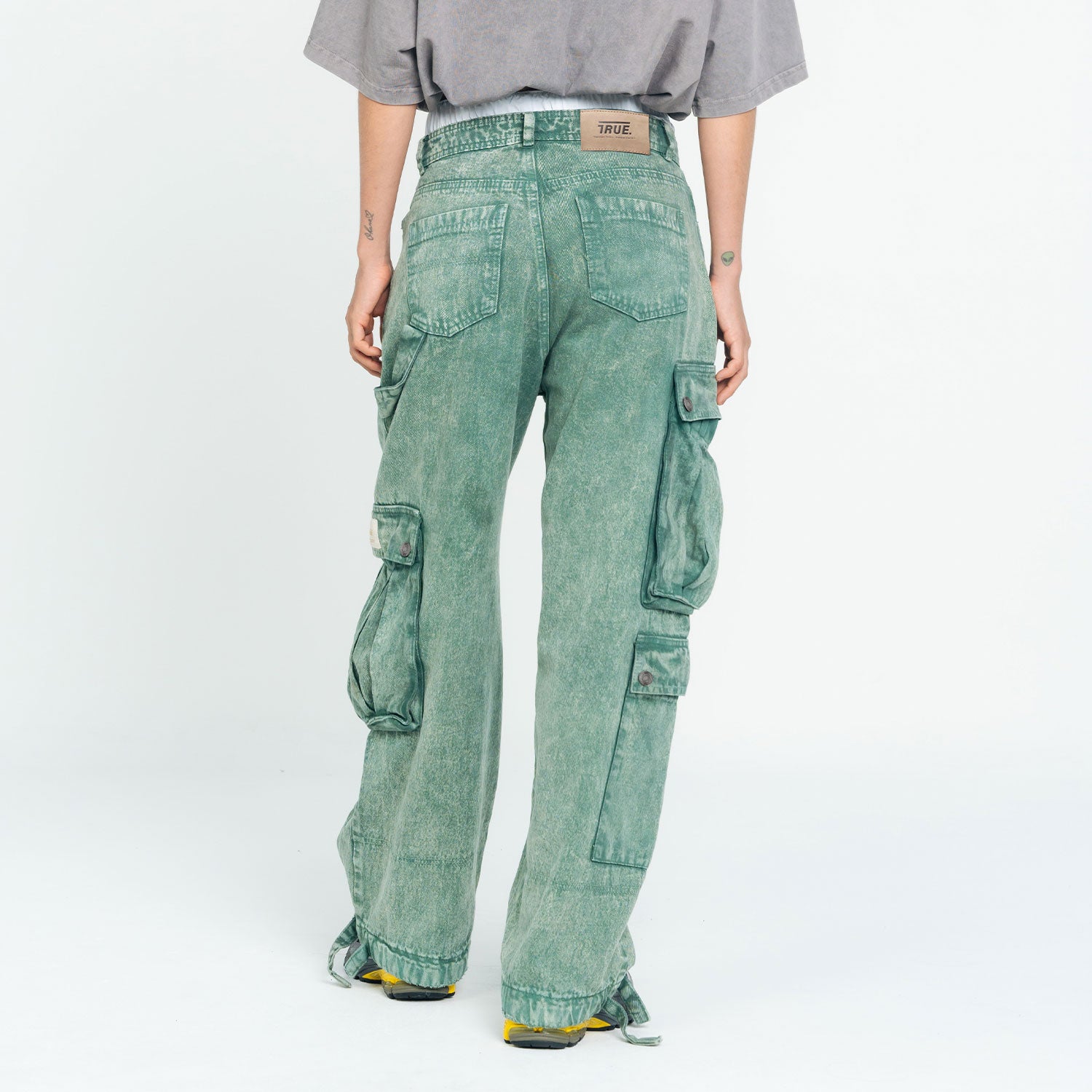 Pantalón Cargo Multi-Pocket - Lavado Verde