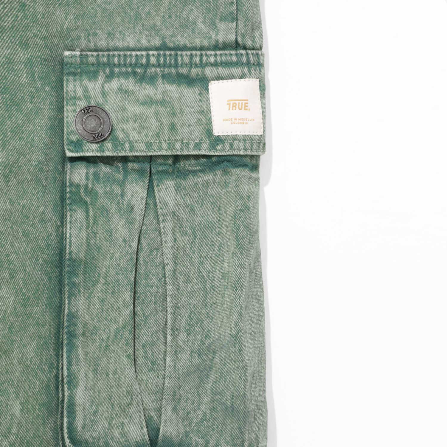 Pantalón Cargo Multi-Pocket - Lavado Verde