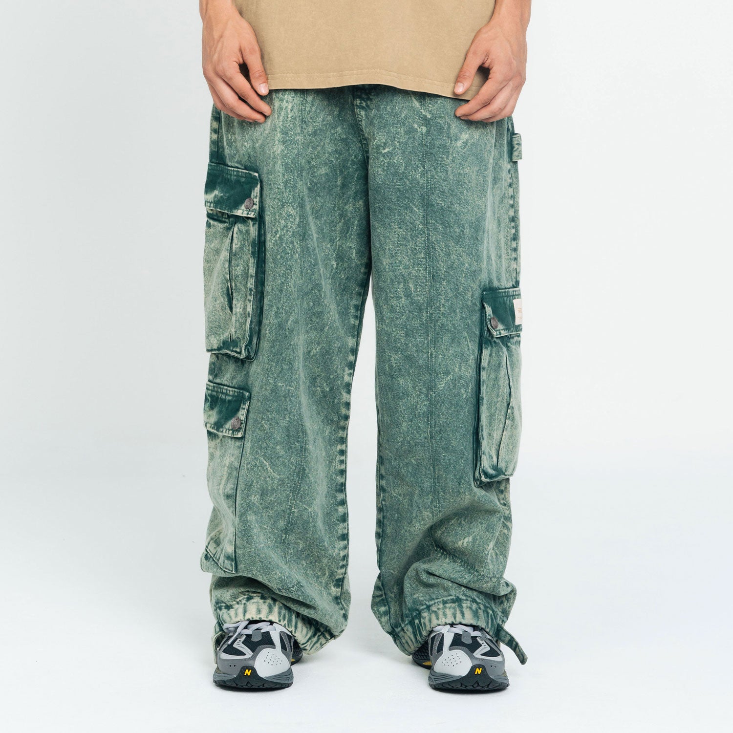 Pantalón Cargo Multi-Pocket - Lavado Verde