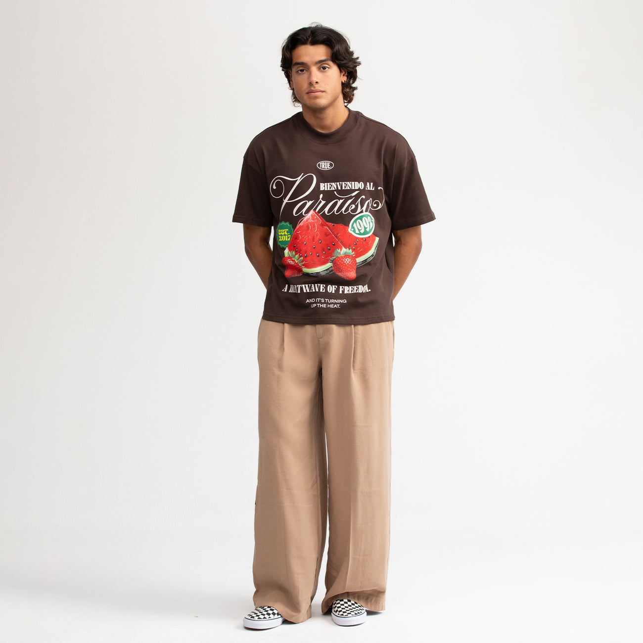 Paraíso Boxy Tee - Brown TRUE