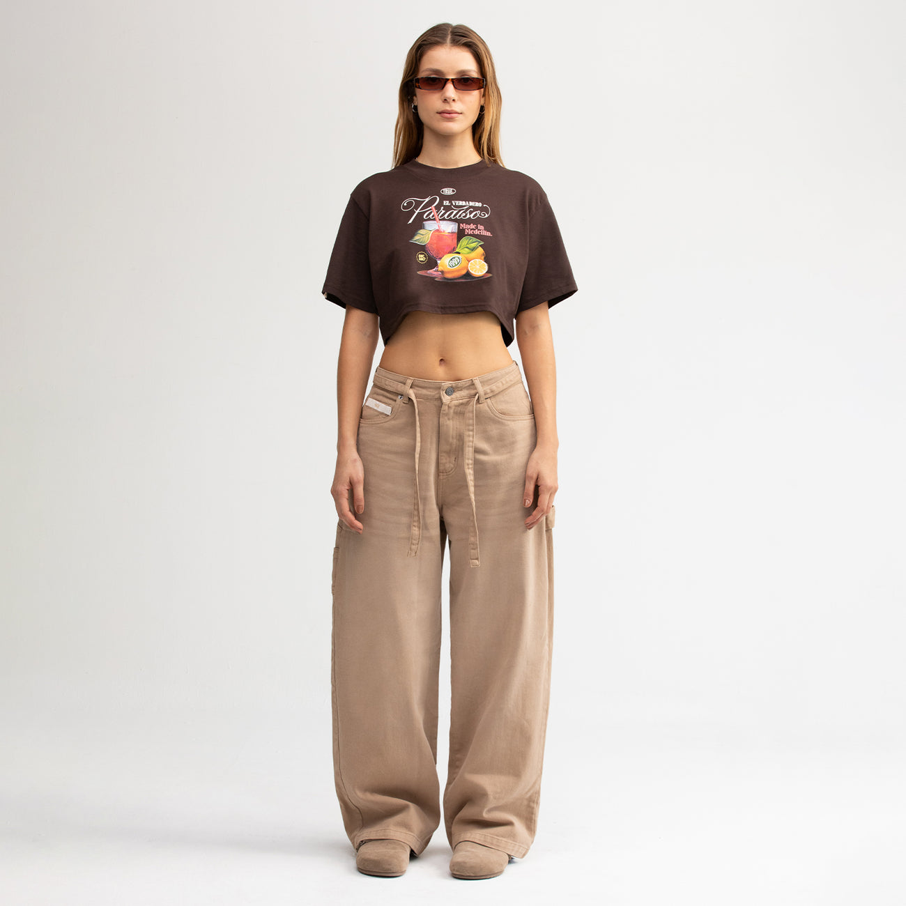 Paraíso Crop Top - Brown TRUE