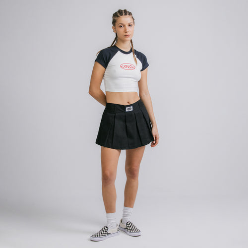 Pleated Mini Skirt - Black TRUE