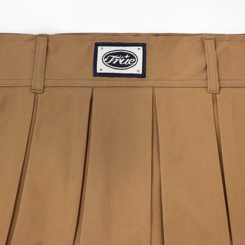 Pleated Mini Skirt - Khaki TRUE